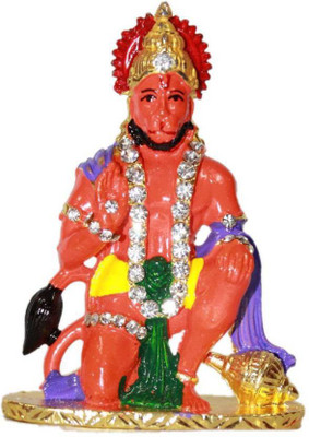 

Kraft Village Beautiful Loard Hanuman Idol for Car Dashboard Decorative Showpiece - 7 cm(Carbon Steel, Orange)