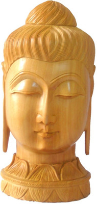 

Craft International Buddha Head Statue - 8 Inch Decorative Showpiece - 20.5 cm(Wooden, Brown)