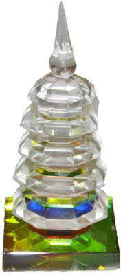 

7 Ocean Feng Shui Crystal Education Tower (Pegoda) Decorative Showpiece - 12.5 cm(Crystal, Clear)