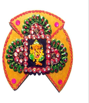 

Chitra Handicraft Ganesha Decorative Showpiece - 12 cm(Paper Mache, Multicolor)