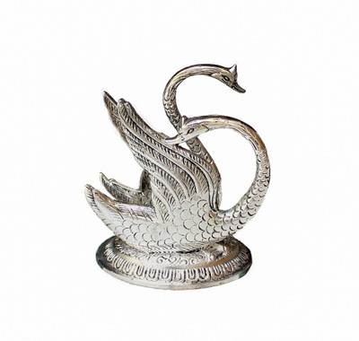 

Crafticia Caft Rajasthani Handicraft Traidional Oxidised White Metal Silver Swan Napkin Holder Table Decorative Showpiece Decorative Showpiece - 11 cm(Silver Finish, Silver)