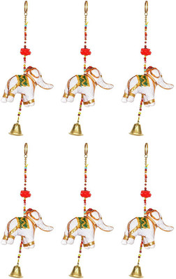 

Little Jaipur Fabric Elephant with Bell Door Hanging Set Toran(Fabric)