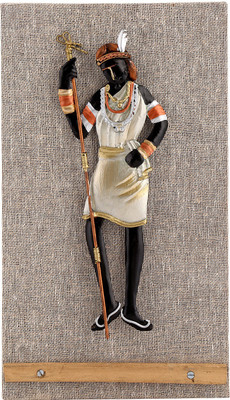 

Rajrang Tribal Wall Frame Decorative Showpiece - 30 cm(Wooden, Beige)