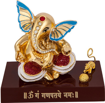 37% OFF on Siri Creations Ganesha idol with Foil and Base Decorative Showpiece - 10 cm(Gold Plated, Multicolor) 37% OFF on Siri Creations Ganesha idol with Foil and Base Decorative Showpiece - 10 cm(Gold Plated, Multicolor)