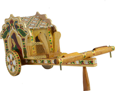 

Handicraft Decorative Showpiece - 19.5 cm(Wooden, Gold)