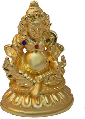 

7 Ocean Vastu Feng Shui Lord Kubera With Kuber Yantra Decorative Showpiece - 7 cm(Aluminium, Gold)