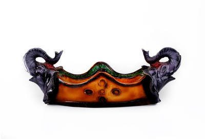 

Global voice Wooden type fruit bowl Decorative Showpiece - 12 cm(Polyresin, Multicolor)