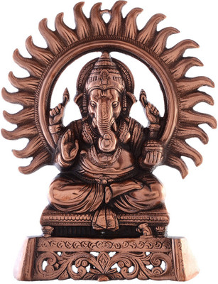 

JaipurCrafts Lord Ganesha In Chakra Decorative Showpiece - 27.94 cm(Aluminium, Brown)