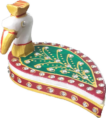 

Ravishing Variety Marble Chopra Decorative Showpiece - 8 cm(Stoneware, Multicolor)