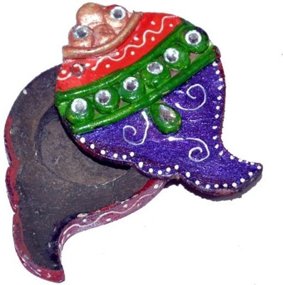 35% OFF on Chitra Handicraft Coin Box Showpiece - 1 cm(Paper Mache, Multicolor)