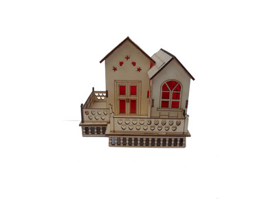 

Handicraft WOODEN LIGHT HOUSE Decorative Showpiece - 14 cm(Wooden, Brown)