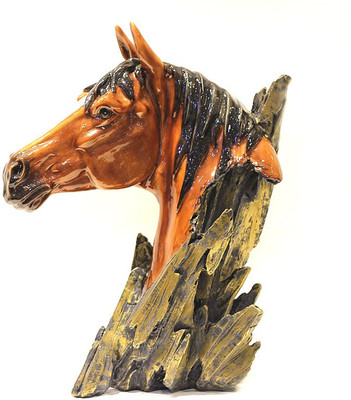 

X-Gift Aramani Horse for office table and home Decorative Showpiece - 36 cm(Polyresin, Multicolor)