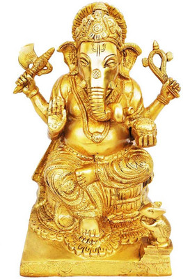 34% OFF on Aakrati Decorative Lord Ganesha ware Statue Decorative Showpiece - 24 cm(Brass, Yellow) 34% OFF on Aakrati Decorative Lord Ganesha ware Statue Decorative Showpiece - 24 cm(Brass, Yellow)