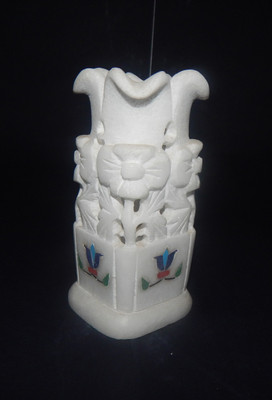 

Mahaveer Creation Decorative Showpiece - 12 cm(Stoneware, White)
