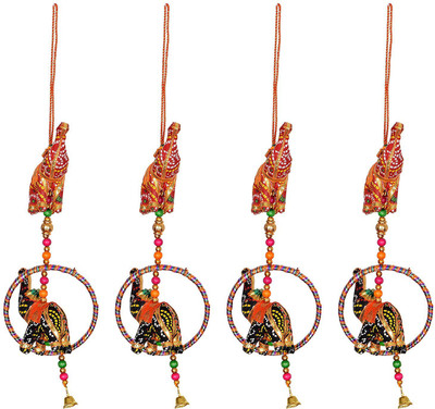 

Little Jaipur Fabric Elephant Pair Door Hanging Set Toran(Fabric)