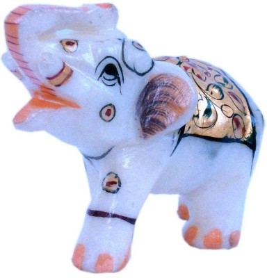 

Pooja Creation Decrative Type Elephant Decorative Showpiece - 5 cm(Stoneware, White)