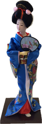 

China Japanese Traditional Geisha Lady Doll Handmade 30cm(Multicolor)