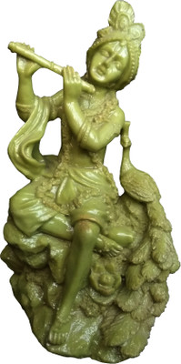 

Mne LORD KRISHNA ON HILL Decorative Showpiece - 20 cm(Marble, Green)