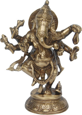 10% OFF on aakrati Lord Ganesha Dancg Statue Decorative Showpiece - 23 cm(Brass, Brown) 10% OFF on aakrati Lord Ganesha Dancg Statue Decorative Showpiece - 23 cm(Brass, Brown)