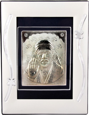 

Siri Creations 999 Pure silver God Baba Metal Frame size 3 Decorative Showpiece - 16.5 cm(Silver, Silver)
