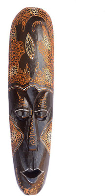 

Art Godaam Coloured figure mask Decorative Showpiece - 50 cm(Wooden, Multicolor)