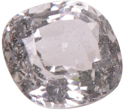

ShubhBhakti White Topaz/Safed Pukhraj (UPRATNA) 5-6 Ct Certified & Lab. Tested. Decorative Showpiece - 0.5 cm(Crystal, White)
