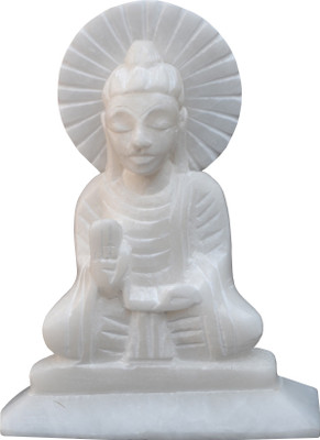 

Laxita White Marble Buddha God Statue Made of Italian Marble for Home & Office Decorative Showpiece - 11 cm(Stoneware, White)