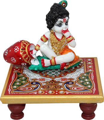 

Soujanya Laddu Gopal Decorative Showpiece - 10 cm(Ceramic, Multicolor)