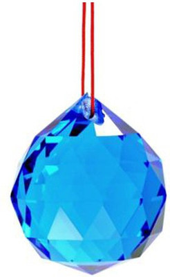 

7 Ocean Feng Shui Blue Crystal Ball Decorative Showpiece - 5 cm(Crystal, Blue)