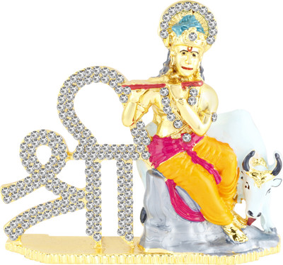 

Kulin Lord Shree Krishna Idol For Car Dashboard | Home Decor | Gifting Decorative Showpiece - 7.5 cm(Gold Plated, Multicolor)