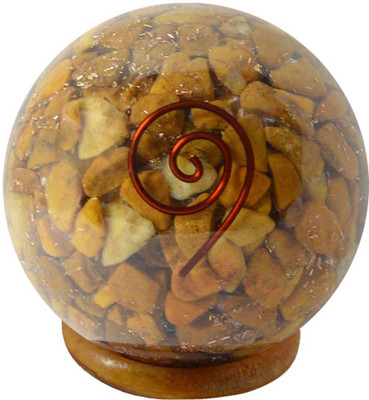 

Reiki Crystal Products Yellow Jasper Orgone Crystal 50mm Ball Healing Gemstone Decorative Showpiece - 5 cm(Crystal, Yellow)