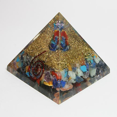 

Reiki Crystal Products Pyramid Decorative Showpiece - 5.5 cm(Silicone, Multicolor)