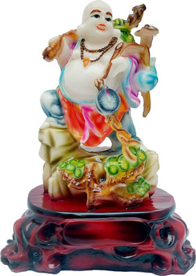 

Art N Hub Multicolour Feng Shui Laughing Buddha Handicraft Idol Lord Gautam Buddha Statue Decorative Spiritual Vastu Showpiece Figurine - Religious Gift item & Murti for Mandir / Temple / Home Decor / Office Decorative Showpiece - 38 cm(Earthenware, Multi