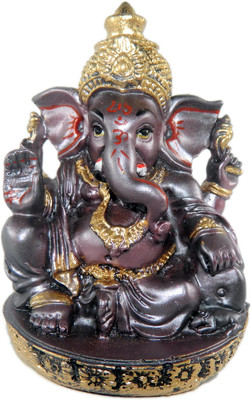 

Morpankh Art Vastu Fengshui Religious Idols of Lord Ganesh Premium Statue, best choice for Car Dashboard Decor Decorative Showpiece - 9 cm(Polyresin, Multicolor)