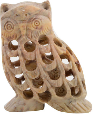 

Freshings Gaurara Carved Polished Owl Decorative Showpiece - 7.6 cm(Stoneware, Multicolor)