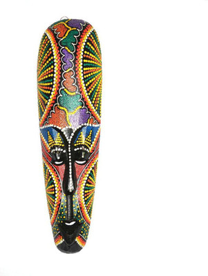 

Art Godaam Mask Decorative Showpiece - 40 cm(Wooden, Multicolor)