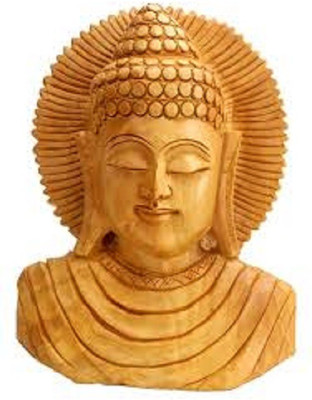 

charkhamart.com Wooden budha Decorative Showpiece - 12 cm(Wooden, Beige)