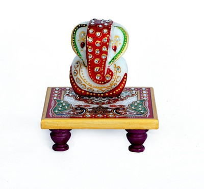 

ODI CG-1 Decorative Showpiece - 10 cm(Stoneware, White, Red)