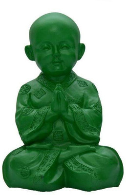 

Jisethji Jisethji Green Monk Decorative Showpiece - 14 cm(Polyresin, Green)