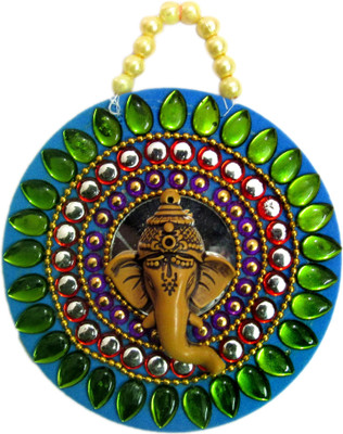 

Shree Sai Designer Door Hanging Ganesha Handicraft Decorative Showpiece - 10.5 cm(Plastic, Blue)