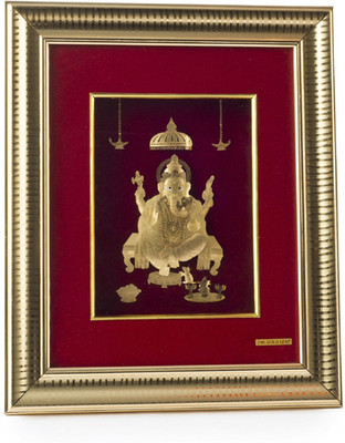 Aashirwad Lord Ganesha Decorative Showpiece - 11.5 cm(Wood, Gold) Aashirwad Lord Ganesha Decorative Showpiece - 11.5 cm(Wood, Gold)