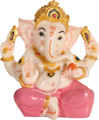 

Ibaadat Ganesh Decorative Showpiece - 20.32 cm(Plastic, Pink)
