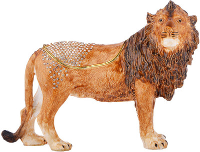 

shivika enterprises lion king of jungle Decorative Showpiece - 13 cm(Iron, Multicolor)
