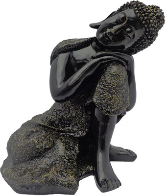 

Art N Hub Resting Gautam Buddha - Handicraft Decor Statue (L-24cm) Decorative Showpiece - 24 cm(Polyresin, Light Green)