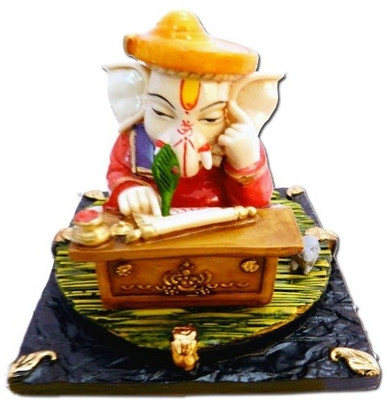 

Anant Lord Ganesha Decorative Showpiece - 9 cm(Polyresin, Multicolor)