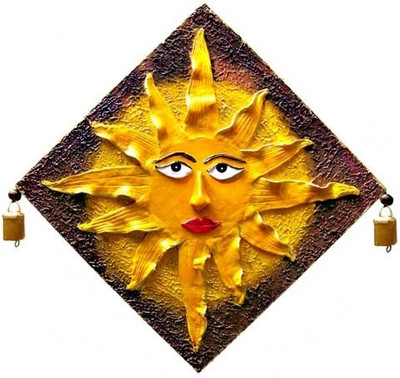 

Creativity Centre Surya Dev Decorative Showpiece - 28 cm(Wooden, Multicolor)