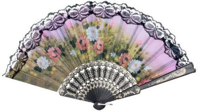

Alishba hand fan Decorative Showpiece - 22 cm(Plastic, Polypropylene, Multicolor)
