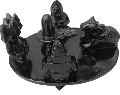 

Laxita Black Stone Shiv Tample for Home & Office Decorative Showpiece - 10 cm(Stoneware, Black)