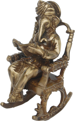 5% OFF on aakrati Lord Ganesha Statue Sitting On A Chair And Reading A Book Decorative Showpiece  -  19 cm(Brass, Brown) 5% OFF on aakrati Lord Ganesha Statue Sitting On A Chair And Reading A Book Decorative Showpiece  -  19 cm(Brass, Brown)