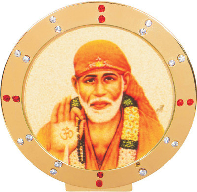 

Aark India Lord Sai Baba Decoration For Car Dash Board Decorative Showpiece - 7.5 cm(Wooden, Multicolor)